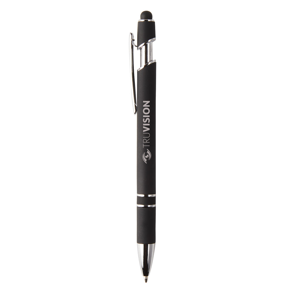 Pack Of 10 Velvet Texture Metallic Pen With Stylus | With Your Business Name