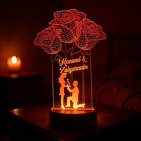 PERSONALIZED 3D FLOWER ILLUSION LED LAMP