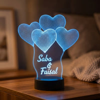 Personalized  3D Illusion Heart Shaped LED LAMP