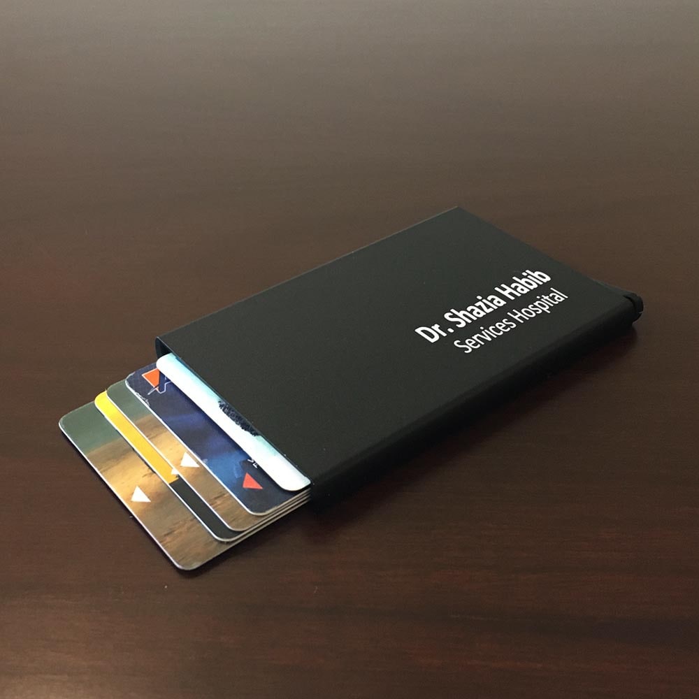 Pop-up Cards Holder Name Engraved With RFID