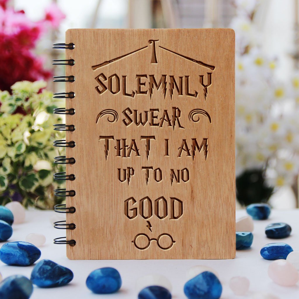 MARAUDER'S MAP - PERSONALIZED WOODEN NOTEBOOK - My Art