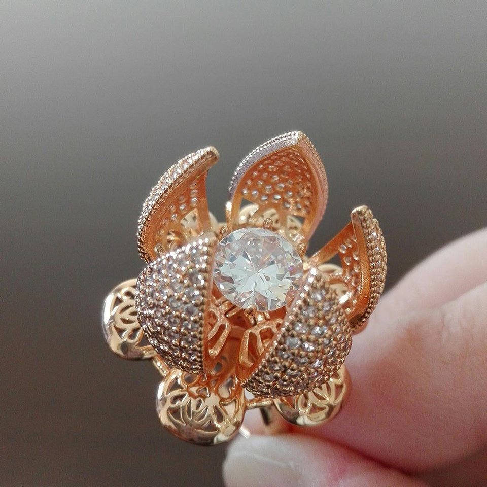Flower Bloom Ring With Box - My Art
