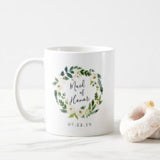 Alabaster Floral Wreath Maid of Honor Coffee Mug - My Art